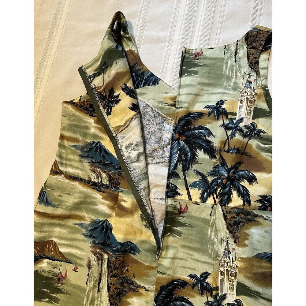 Vintage 90’sHilo Hattie Hawaiian Dress Size 20 A-Line Cotton Scenic Print Hawaii - Picture 14 of 15